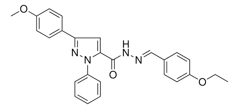 Sigma-Aldrich 5-(4-MEO-PH)-2-PH-2H-PYRAZOLE-3-CARBOXYLIC ACID (4-ETHOXY-BENZYLIDENE)-HYDRAZIDE,AldrichCPR