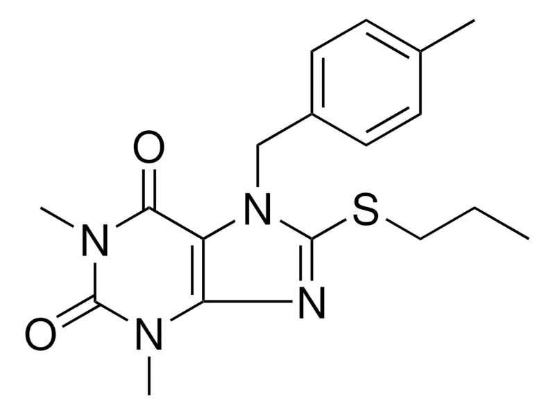 Sigma-Aldrich 1,3-DIMETHYL-7-(4-METHYLBENZYL)-8-(PROPYLTHIO)-3,7-DIHYDRO-1H-PURINE-2,6-DIONE,AldrichCPR