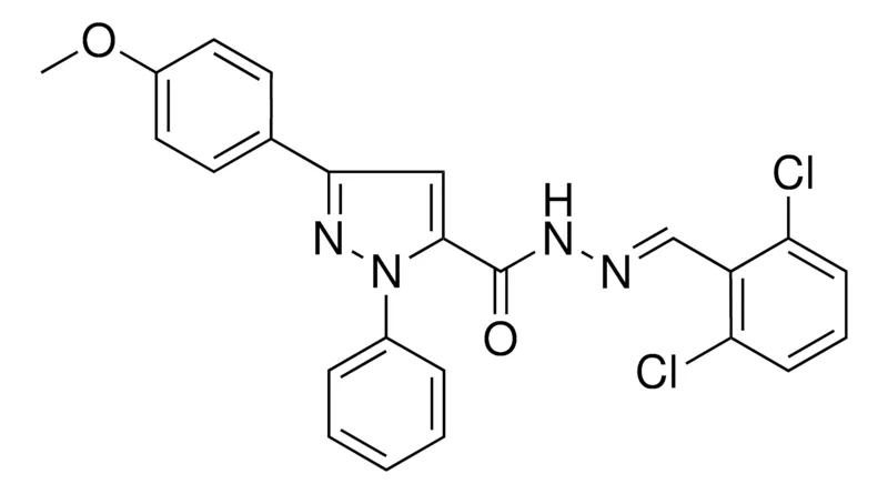 Sigma-Aldrich 5-(4-MEO-PH)-2-PH-2H-PYRAZOLE-3-CARBOXYLIC ACID (2,6-DI-CL-BENZYLIDENE)HYDRAZIDE,AldrichCPR