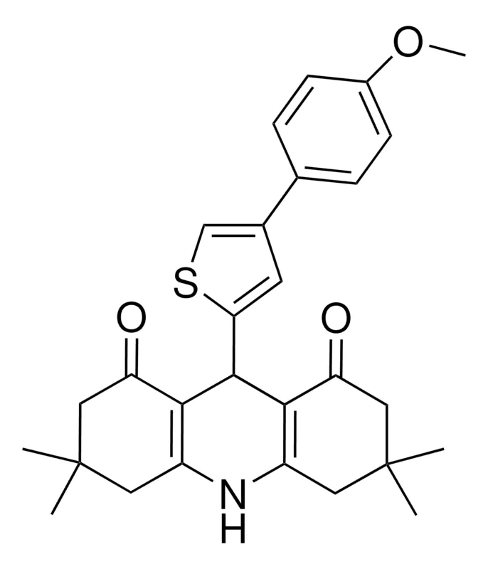 Sigma-Aldrich 9-(4-(4-METHOXYPHENYL)-2-THIENYL)-3,3,6,6-TETRAMETHYL-3,4,6,7,9,10-HEXAHYDRO-1,8(2H,5H)-ACRIDINEDIONE,AldrichCPR