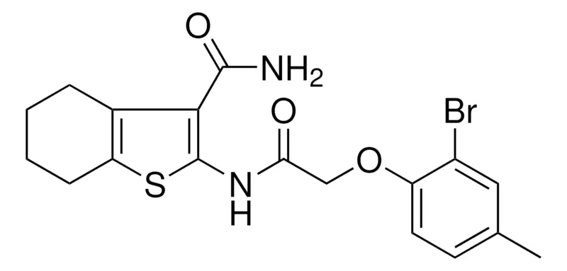 Sigma-Aldrich 2-(((2-BR-4-ME-PHO)AC)AMINO)-4,5,6,7-TETRAHYDRO-1-BENZOTHIOPHENE-3-CARBOXAMIDE,AldrichCPR