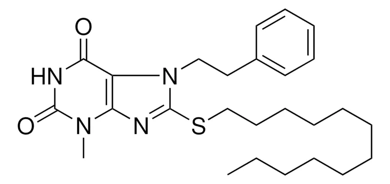 Sigma-Aldrich 8-DODECYLSULFANYL-3-METHYL-7-PHENETHYL-3,7-DIHYDRO-PURINE-2,6-DIONE,AldrichCPR