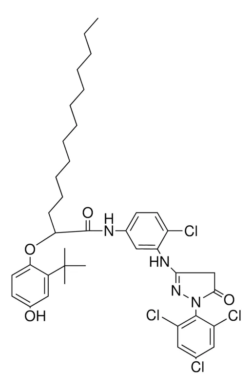 Sigma-Aldrich (T-BUTYL-OH-PHO)-N-(CL(OXO-TRI-CL-PHENYL-PYRAZOLINYLAMINO)PHENYL)TETRADECANAMIDE,AldrichCPR
