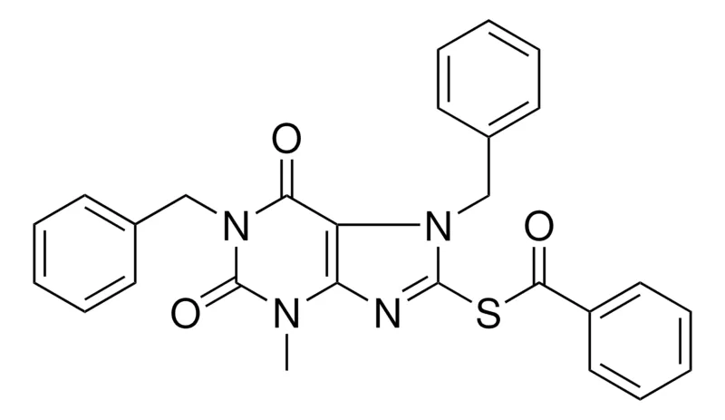 Sigma-Aldrich THIOBENZOIC ACID S-(1,7-DIBENZYL-3-ME-2,6-DIOXO-2,3,6,7-4H-1H-PURIN-8-YL) ESTER,AldrichCPR
