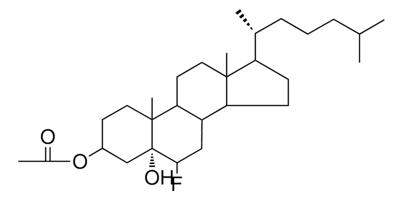 Sigma-Aldrich 6-BETA-FLUORO-5-HYDROXY-5-ALPHA-CHOLESTAN-3-BETA-YL ACETATE,AldrichCPR
