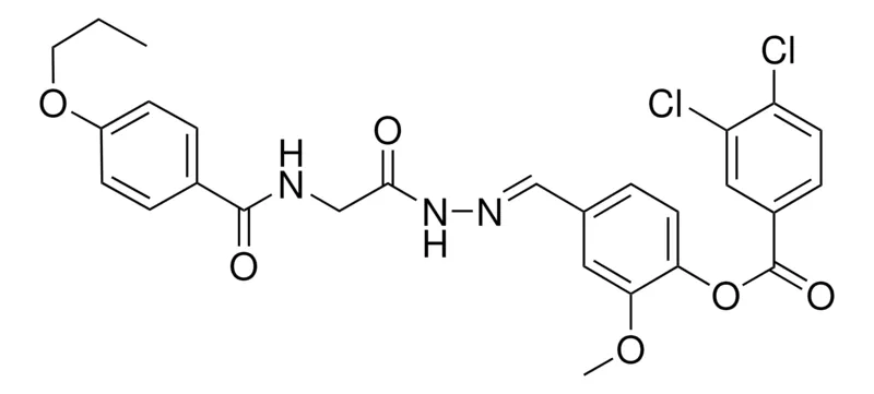 Sigma-Aldrich 2-MEO-4-(2-(((4-PROPOXYBENZOYL)AMINO)AC)CARBOHYDRAZONOYL)PH 3,4-DICHLOROBENZOATE,AldrichCPR