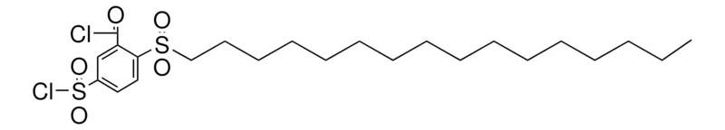 Sigma-Aldrich 5-CHLOROSULFONYL-2-(HEXADECYLSULFONYL)BENZOYL CHLORIDE,AldrichCPR