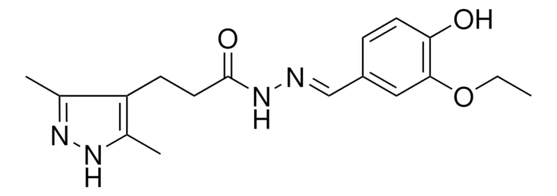 Sigma-Aldrich 3-(3,5-DI-ME-1H-PYRAZOL-4-YL)PROPIONIC ACID (3-ETHOXY-4-HO-BENZYLIDENE)HYDRAZIDE,AldrichCPR
