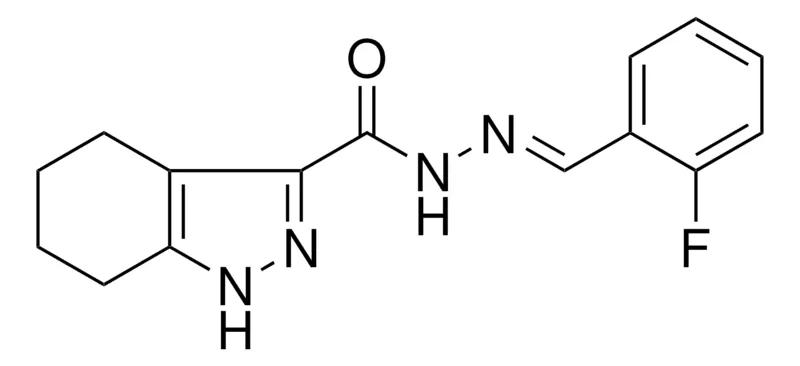 Sigma-Aldrich N'-(2-FLUOROBENZYLIDENE)-4,5,6,7-TETRAHYDRO-1H-INDAZOLE-3-CARBOHYDRAZIDE,AldrichCPR