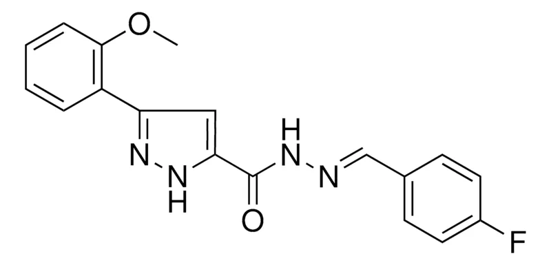 Sigma-Aldrich 5-(2-MEO-PHENYL)-2H-PYRAZOLE-3-CARBOXYLIC ACID (4-FLUORO-BENZYLIDENE)-HYDRAZIDE,AldrichCPR