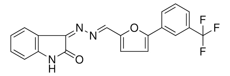 Sigma-Aldrich 3-((5-(3-TRIFLUOROMETHYL-PH)-FURAN-2-YLMETHYLENE)-HYDRAZONO)-1,3-2H-INDOL-2-ONE,AldrichCPR