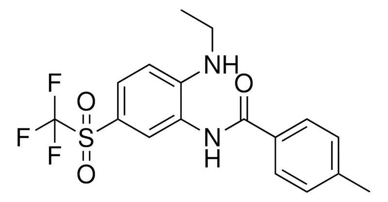 Sigma-Aldrich N-(2-ETHYLAMINO-5-(TRIFLUORO-METHANESULFONYL)-PHENYL)-4-METHYL-BENZAMIDE,AldrichCPR