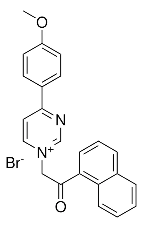 Sigma-Aldrich 4-(4-METHOXYPHENYL)-1-(2-(1-NAPHTHYL)-2-OXOETHYL)PYRIMIDIN-1-IUM BROMIDE,AldrichCPR