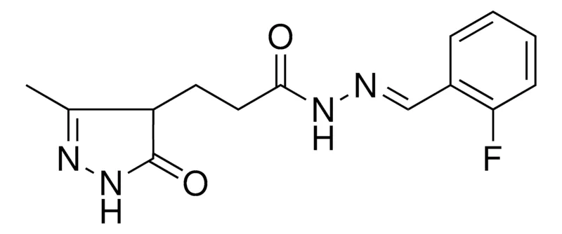 Sigma-Aldrich N'-[(E)-(2-FLUOROPHENYL)METHYLIDENE]-3-(3-METHYL-5-OXO-4,5-DIHYDRO-1H-PYRAZOL-4-YL)PROPANOHYDRAZIDE，AldrichCPR