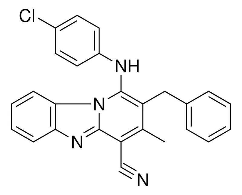 Sigma-Aldrich 2-BENZYL-1-(4-CL-PH-AMINO)-3-ME-BENZO(4,5)IMIDAZO(1,2-A)PYRIDINE-4-CARBONITRILE,AldrichCPR