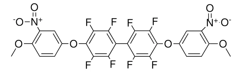 Sigma-Aldrich 2,3,5,6,2',3',5',6'-OCTAFLUORO-4,4'-BIS-(4-METHOXY-3-NITRO-PHENOXY)-BIPHENYL,AldrichCPR
