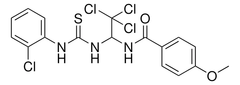 Sigma-Aldrich 4-METHOXY-N-(2,2,2-TRICHLORO-1-(3-(2-CHLORO-PHENYL)-THIOUREIDO)-ETHYL)-BENZAMIDE,AldrichCPR
