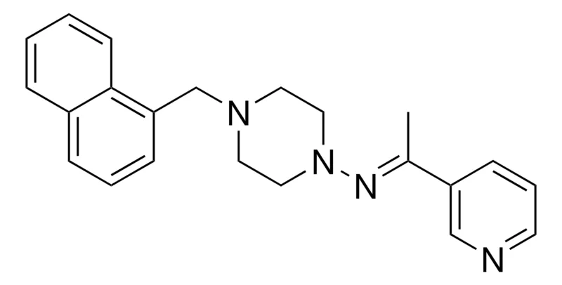 Sigma-Aldrich N-(4-(1-NAPHTHYLMETHYL)-1-PIPERAZINYL)-N-(1-(3-PYRIDINYL)ETHYLIDENE)AMINE,AldrichCPR