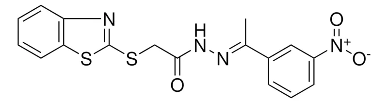 Sigma-Aldrich 2-(BENZOTHIAZOL-2-YLSULFANYL)-ACETIC ACID (1-(3-NITRO-PH)-ETHYLIDENE)-HYDRAZIDE,AldrichCPR