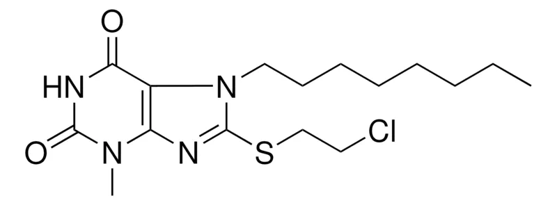 Sigma-Aldrich 8-(2-CHLORO-ETHYLSULFANYL)-3-METHYL-7-OCTYL-3,7-DIHYDRO-PURINE-2,6-DIONE,AldrichCPR