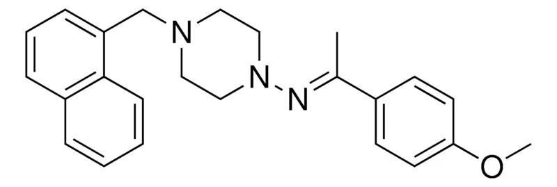 Sigma-Aldrich (1-(4-METHOXY-PHENYL)-ETHYLIDENE)-(4-NAPHTHALEN-1-YLMETHYL-PIPERAZIN-1-YL)-AMINE,AldrichCPR
