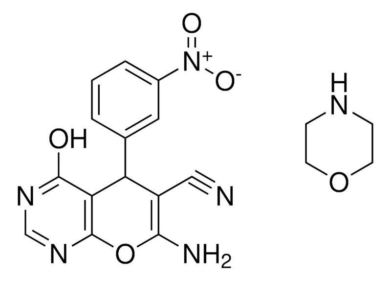 Sigma-Aldrich MORPHOLINE, 7-AMINO-4-HO-5(3-NITRO-PH)-5H-PYRANO(2,3-D)PYRIMIDINE-6-CARBONITRILE,AldrichCPR