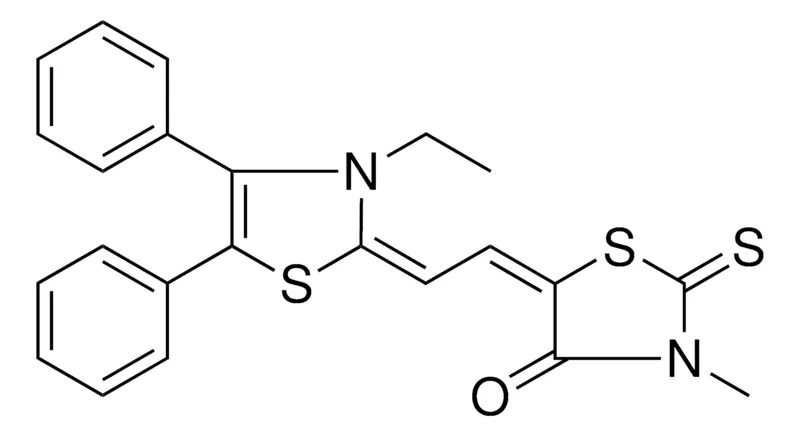 Sigma-Aldrich 5(2(3-ET-4,5-DI-PH-3H-THIAZOL-2YLIDENE)ETHYLIDENE)3-ME-2-THIOXO-THIAZOLIDIN-4ONE,AldrichCPR