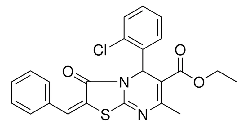 Sigma-Aldrich ETHYL (2E)-2-BENZYLIDENE-5-(2-CHLOROPHENYL)-7-METHYL-3-OXO-2,3-DIHYDRO-5H-[1,3]THIAZOLO[3,2-A]PYRIMIDINE-6-CARBOXYLATE，AldrichCPR