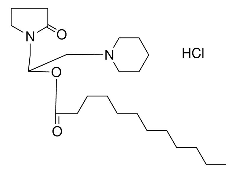 Sigma-Aldrich DODECANOIC ACID 2-(2-OXO-PYRROLIDIN-1-YL)-1-PIPERIDIN-1-YLMETHYL-ET ESTER, HCL,AldrichCPR