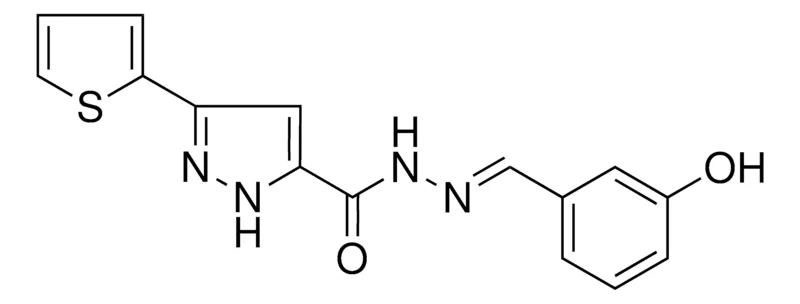 Sigma-Aldrich 5-THIOPHEN-2-YL-2H-PYRAZOLE-3-CARBOXYLIC ACID (3-HYDROXY-BENZYLIDENE)-HYDRAZIDE,AldrichCPR