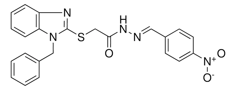 Sigma-Aldrich 2(1-BZL-1H-BENZOIMIDAZOL-2-YLSULFANYL)ACETIC ACID (4-NITRO-BENZYLIDENE)HYDRAZIDE，AldrichCPR