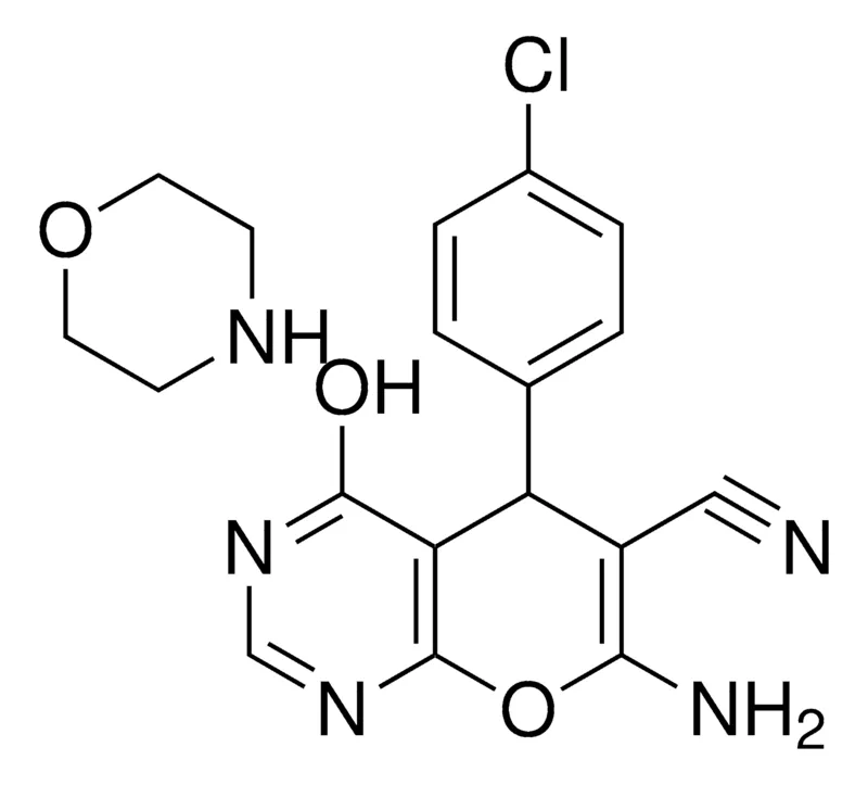 Sigma-Aldrich 7-AMINO-5(4-CL-PH)4-HO-5H-PYRANO(2,3-D)PYRIMIDINE-6-CARBONITRILE,MORPHOLINE SALT,AldrichCPR