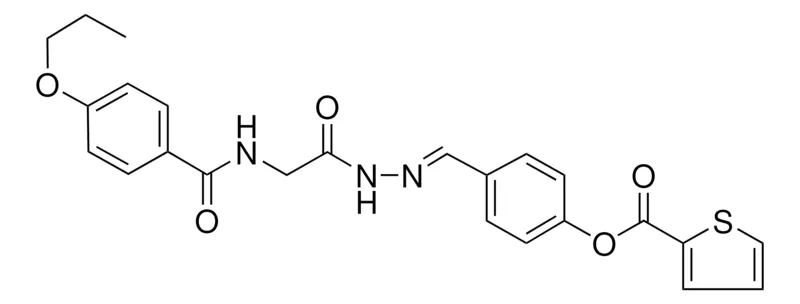 Sigma-Aldrich 4-(2-(((4-PROPOXYBENZOYL)AMINO)AC)CARBOHYDRAZONOYL)PHENYL 2-THIOPHENECARBOXYLATE，AldrichCPR