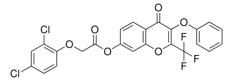 Sigma-Aldrich 4-OXO-3-PHENOXY-2-(TRIFLUOROMETHYL)-4H-CHROMEN-7-YL (2,4-DICHLOROPHENOXY)ACETATE，AldrichCPR