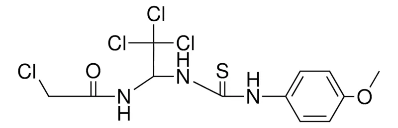 Sigma-Aldrich 2-CHLORO-N-(2,2,2-TRICHLORO-1-(3-(4-METHOXY-PHENYL)-THIOUREIDO)-ETHYL)-ACETAMIDE,AldrichCPR