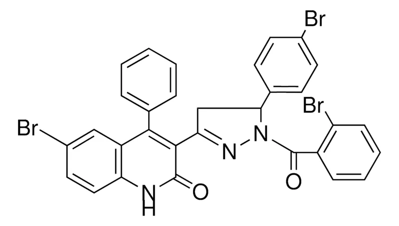 Sigma-Aldrich 6-BR-3-(1-(2-BR-BZ)-5-(4-BR-PH)-4,5-2H-1H-PYRAZOL-3-YL)-4-PH-1H-QUINOLIN-2-ONE,AldrichCPR