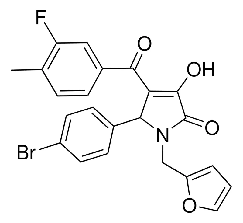 Sigma-Aldrich 5-(4-BROMOPHENYL)-4-(3-FLUORO-4-METHYLBENZOYL)-1-(2-FURYLMETHYL)-3-HYDROXY-1,5-DIHYDRO-2H-PYRROL-2-ONE,AldrichCPR