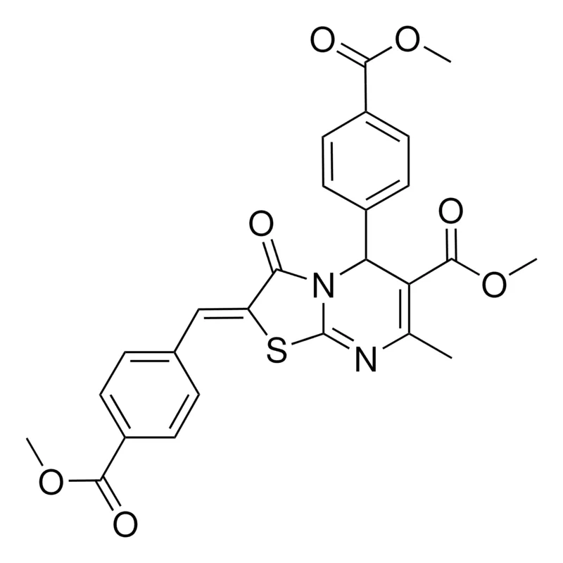 Sigma-Aldrich METHYL (2Z)-2-[4-(METHOXYCARBONYL)BENZYLIDENE]-5-[4-(METHOXYCARBONYL)PHENYL]-7-METHYL-3-OXO-2,3-DIHYDRO-5H-[1,3]THIAZOLO[3,2-A]PYRIMIDINE-6-CARBOXYLATE，AldrichCPR