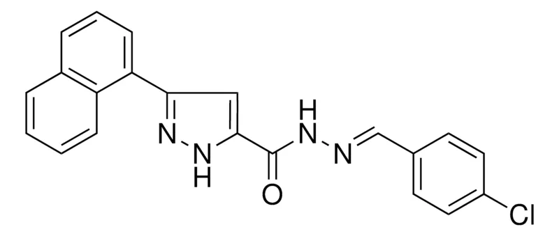Sigma-Aldrich 5-NAPHTHALEN-1-YL-2H-PYRAZOLE-3-CARBOXYLIC ACID (4-CHLORO-BENZYLIDENE)-HYDRAZIDE,AldrichCPR
