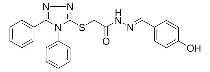 Sigma-Aldrich 2(4,5DI-PH-4H(1,2,4)TRIAZOL-3-YLSULFANYL)ACETIC ACID (4-HO-BENZYLIDENE)HYDRAZIDE，AldrichCPR
