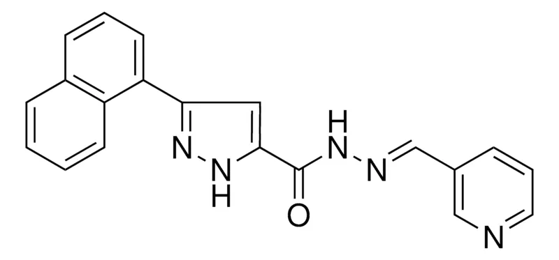 Sigma-Aldrich 5-NAPHTHALEN-1-YL-2H-PYRAZOLE-3-CARBOXYLIC ACID PYRIDIN-3-YLMETHYLENE-HYDRAZIDE,AldrichCPR