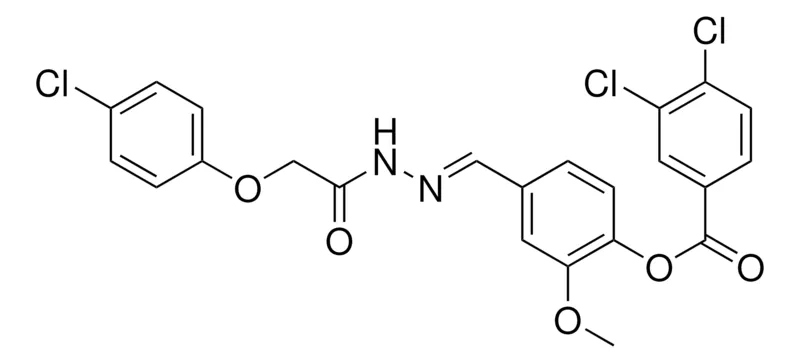 Sigma-Aldrich 4-(2-((4-CHLOROPHENOXY)AC)CARBOHYDRAZONOYL)-2-METHOXYPHENYL 3,4-DICHLOROBENZOATE,AldrichCPR