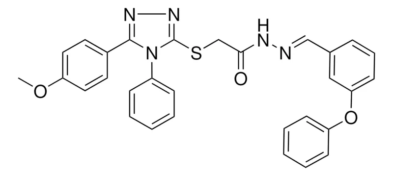 Sigma-Aldrich 2-{[5-(4-METHOXYPHENYL)-4-PHENYL-4H-1,2,4-TRIAZOL-3-YL]SULFANYL}-N'-[(E)-(3-PHENOXYPHENYL)METHYLIDENE]ACETOHYDRAZIDE，AldrichCPR