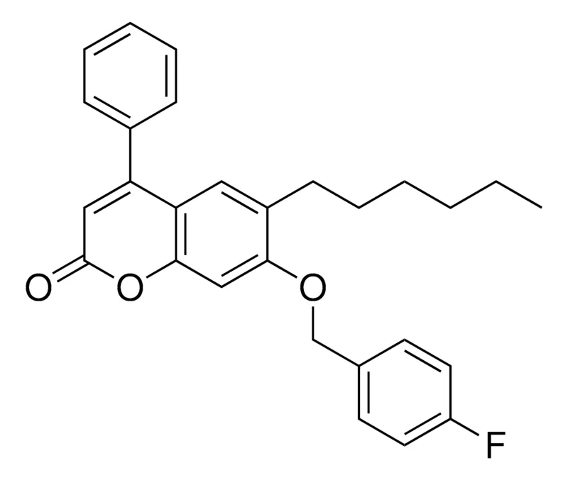 Sigma-Aldrich 7-(4-FLUORO-BENZYLOXY)-6-HEXYL-4-PHENYL-CHROMEN-2-ONE,AldrichCPR