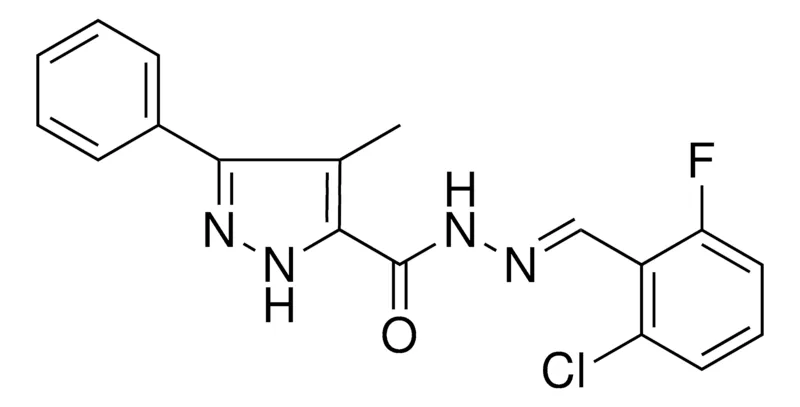 Sigma-Aldrich 4-ME-5-PH-2H-PYRAZOLE-3-CARBOXYLIC ACID (2-CL-6-FLUORO-BENZYLIDENE)-HYDRAZIDE,AldrichCPR