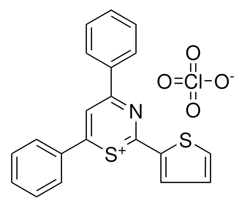 Sigma-Aldrich 4,6-DIPHENYL-2-THIOPHEN-2-YL-(1,3)THIAZIN-1-YLIUM, PERCHLORATE,AldrichCPR
