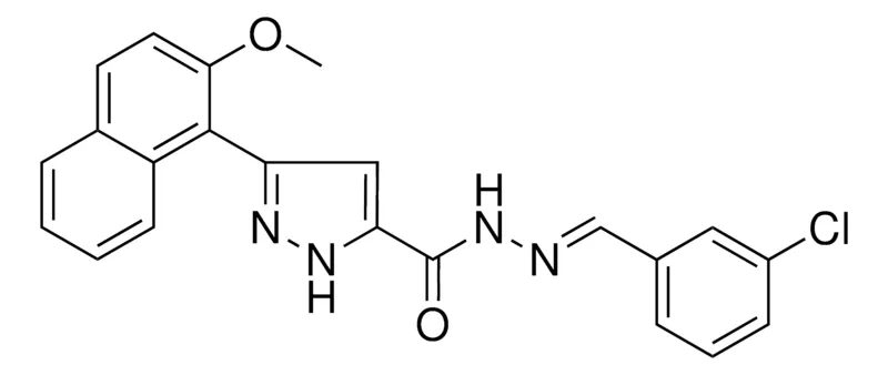 Sigma-Aldrich 5(2-MEO-NAPHTHALEN-1-YL)2H-PYRAZOLE-3CARBOXYLIC ACID (3-CL-BENZYLIDENE)HYDRAZIDE,AldrichCPR