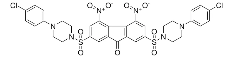 Sigma-Aldrich 2,7-BIS-(4-(4-CHLORO-PHENYL)-PIPERAZINE-1-SULFONYL)-4,5-DINITRO-FLUOREN-9-ONE,AldrichCPR