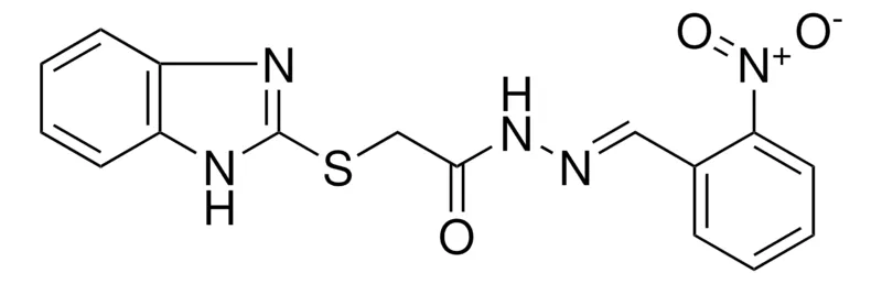 Sigma-Aldrich 2-(1H-BENZOIMIDAZOL-2-YLSULFANYL)-ACETIC ACID (2-NITRO-BENZYLIDENE)-HYDRAZIDE,AldrichCPR