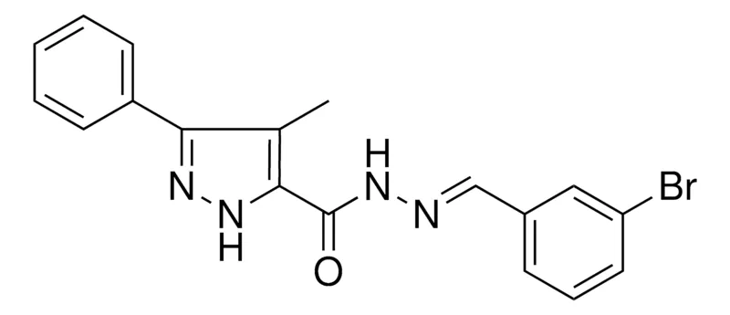 Sigma-Aldrich 4-METHYL-5-PHENYL-2H-PYRAZOLE-3-CARBOXYLIC ACID (3-BROMO-BENZYLIDENE)-HYDRAZIDE,AldrichCPR
